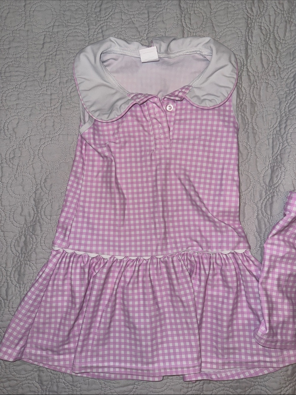 Girls' Pink Gingham athletic Dress
